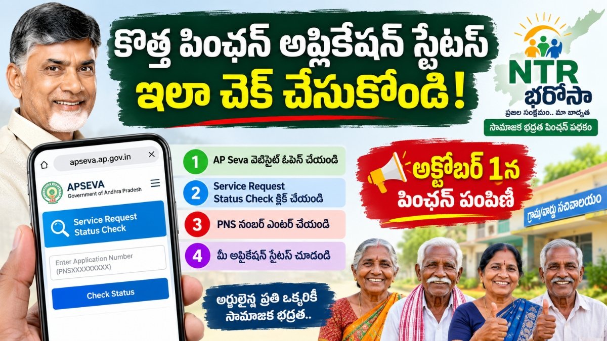 NTR Bharosa Pension Application Status 2026 చెక్ చేస్తున్న ఆంధ్రప్రదేశ్ పింఛన్ లబ్ధిదారు