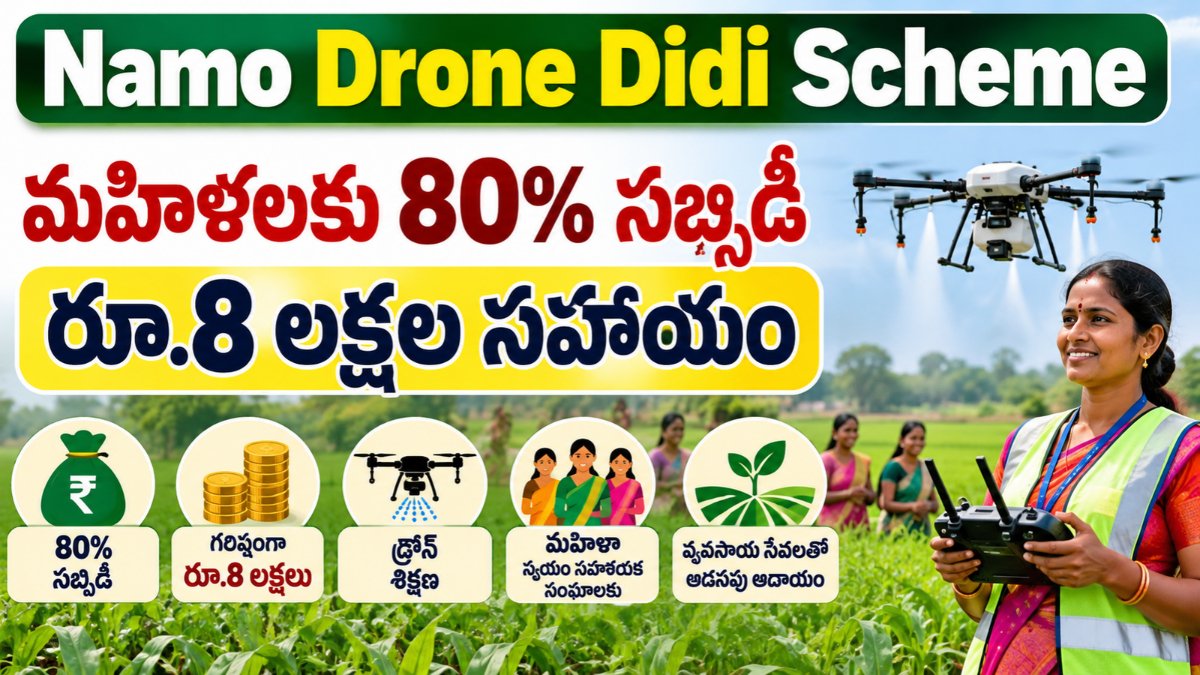 Namo Drone Didi Scheme కింద మహిళా స్వయం సహాయక సంఘాలకు డ్రోన్ సబ్సిడీ